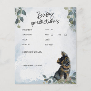 Papier Oh mon Dieu ! Chien Baby shower Baby Predictions J