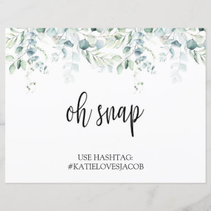 Papier Oh Snap Instagram # Sign - Mariage Eucalyptus