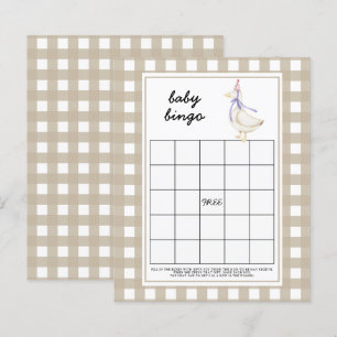 Papier Oie bête - Baby shower jeu de bingo
