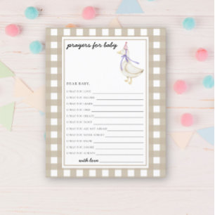 Papier Oie mignonne - Jeu de fête prières pour bébé