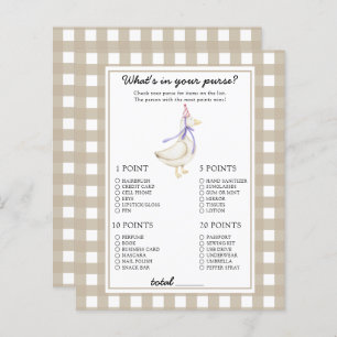 Papier Oie - Qu'y a-t-il dans votre jeu de baby shower à