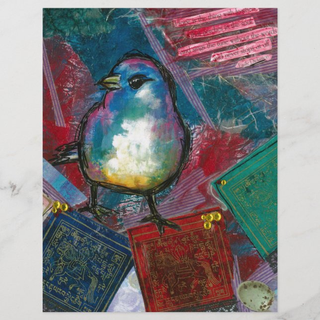 Papier Oiseau de prière (Devant)