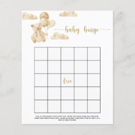 Papier On peut attendre bébé jeu de bingo