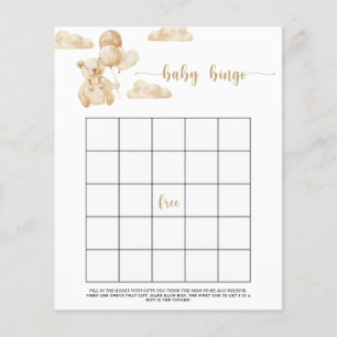 Papier On peut attendre bébé jeu de bingo