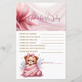 Papier On peut attendre le Baby shower rose
