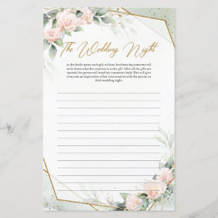 Papier Or de l'eucalyptus rose rose clair La nuit Mariage