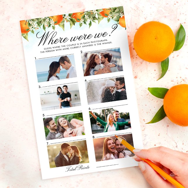 Papier Orange Citrus Où Nous Étions Joués Couple Photos (Créateur téléchargé)