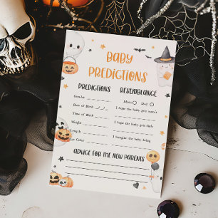 Papier Orange Halloween Little Boo Baby Predictions Jeu