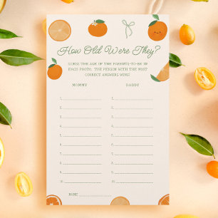 Papier Orange Little Cutie Baby shower Devine Le Jeu De L
