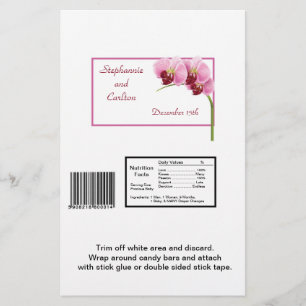 Papier Orchidée violette Mariage grand bonbon