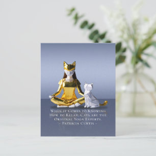 Papier Origami Gold Foil Yoga Méditer Catwoman and Cat