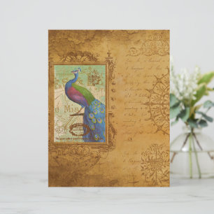Papier Ornement paon vintage