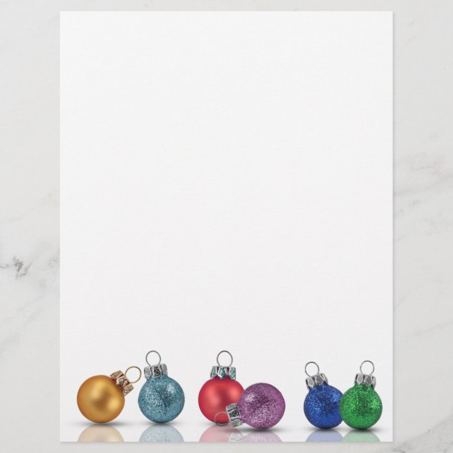 Papier Ornements scintillants de Noël colorés (Devant)