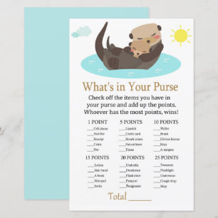 Papier Otter Ce qui est dans votre baby shower de jeu de