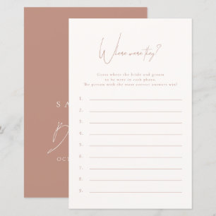 Papier Où étaient-ils Jeu de Baby Shower Rose Clair pour