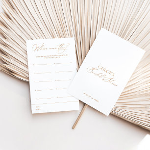 Papier Où étaient-ils ? Jeu de Fête des mariées minimalis
