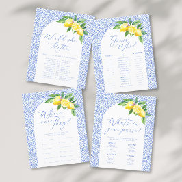 Papier Où étaient-ils Lemon Italie Fête des mariées jeu