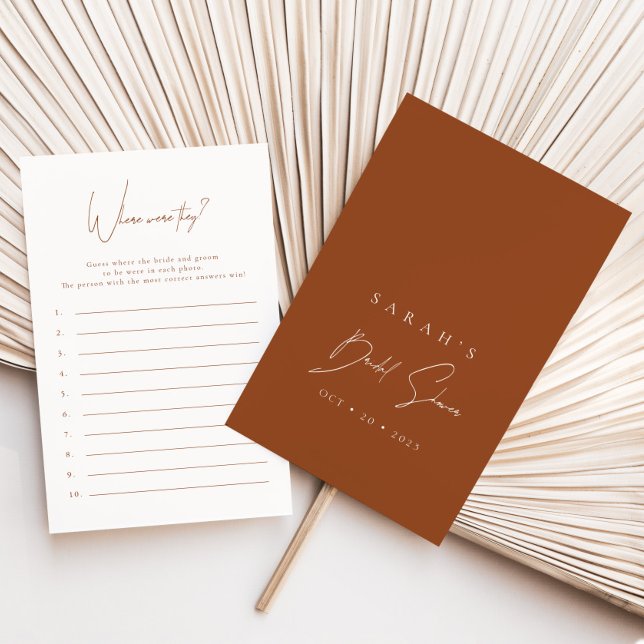 Papier Où Étaient-Ils Terracotta Fête des mariées Jeu (Créateur téléchargé)