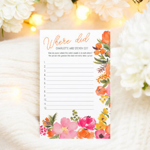 Papier Où sont-ils allés en fleurs audacieuses jeu de dou