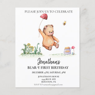 Papier Ours 1er Anniversaire Aquarelle 1er Anniversaire O