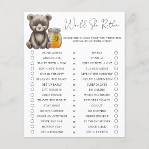 Papier Ours au miel / Baby Shower Préférences