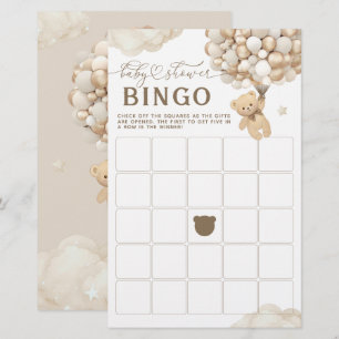 Papier Ours avec ballons Jeu de Baby shower neutre