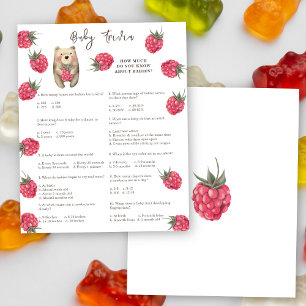 Papier ours - Bébé Questions Jeu de Baby Shower