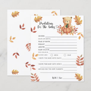 Papier Ours d'automne - prédictions et conseils pour bébé