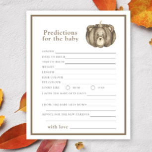Papier Ours de citrouille d'automne - prédictions et cons