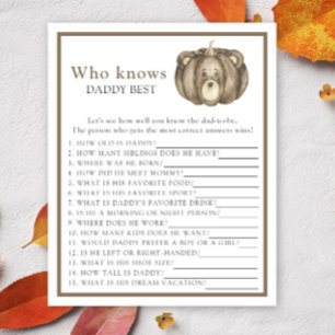 Papier Ours en citrouille d'automne - Qui connaît le mieu