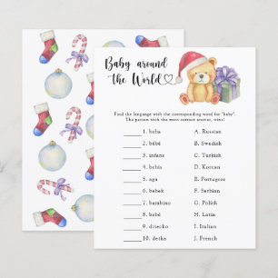 Papier Ours en peluche d'hiver - Jeu de bébé autour du mo