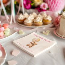 Ours en peluche mignon avec serviette en baby show