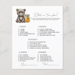 Papier Ours et miel - Ce qu'il y a sur votre jeu de télép