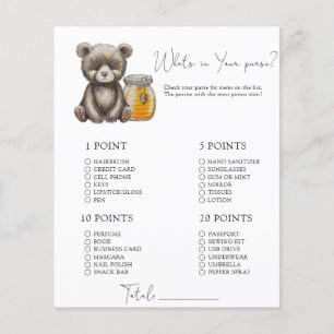 Papier Ours et miel - Whats dans votre sac à main