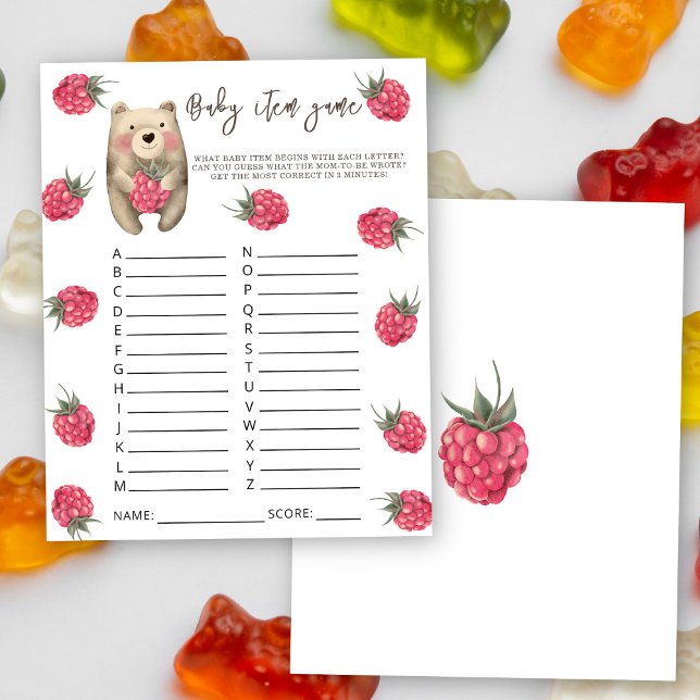 Papier Ours - Jeu d'article pour bébé. Jeu baby shower (Créateur téléchargé)