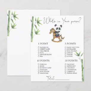 Papier Ours Panda - Qu'est-ce que tu as dans ton sac jeu