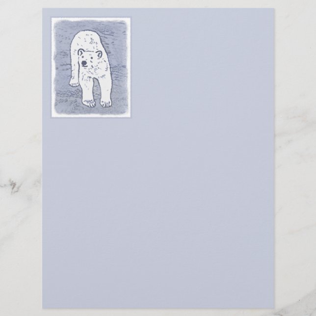 Papier Ours polaire sur la peinture sur glace - Art origi (Devant)