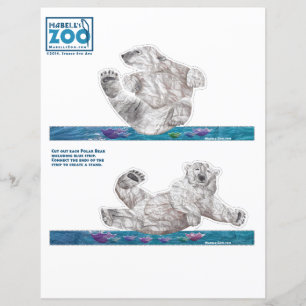 Papier Ours polaires du zoo de Mabell coupés