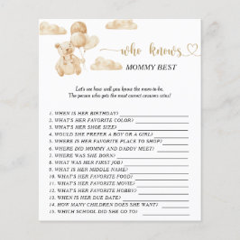 Papier Ours Qui connaît maman mieux