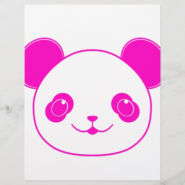 Papier Ours rose Kawaii Panda (Devant)
