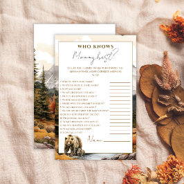 Papier Ours Rustique Woodland Qui Connaît Maman Meilleur 