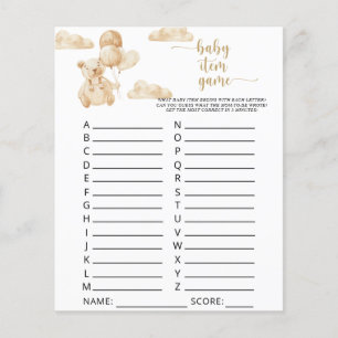 Papier Ours sur ballons \ Baby Item Jeu
