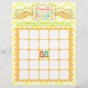 Papier Owl Twins - Baby shower Bingo & Nom Scramble