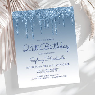 Papier Paillettes de Luxe Budget Bleu Fête d'Anniversaire