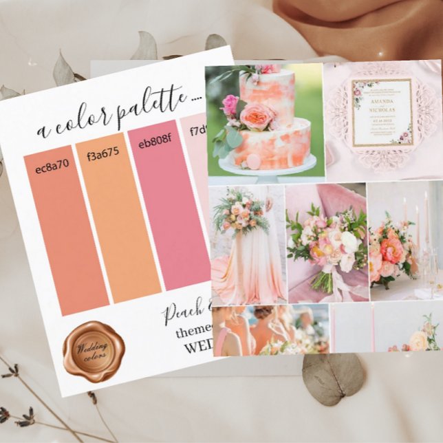 Papier Palette de couleurs Mariage blanc et brun (Créateur téléchargé)