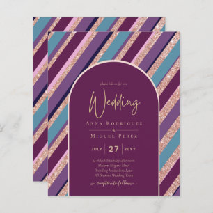 Papier Palette Plum violet Rose Mariage or 