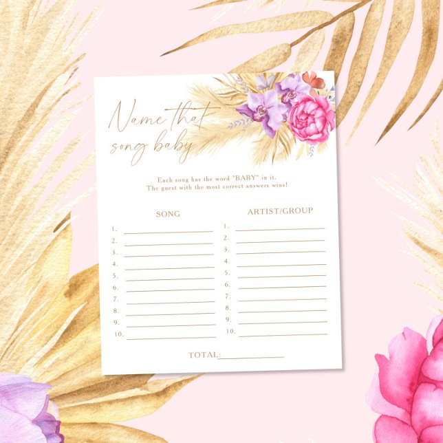 Papier Pampas grass - Nom que la chanson jeu de baby show (Créateur téléchargé)