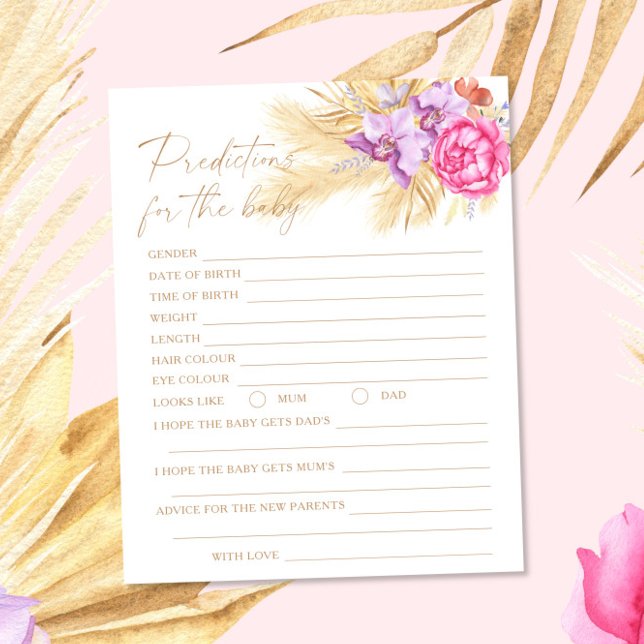 Papier Pampas grass - Prédictions et conseils pour bébé (Créateur téléchargé)