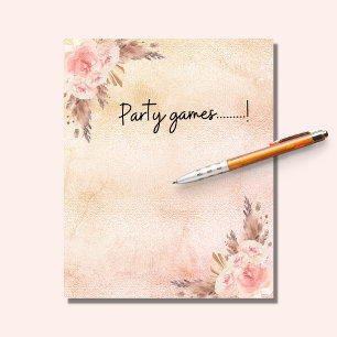 Papier Pampas herbe rose or fleurs fête jeux