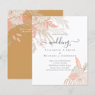 Papier Pampas Tropical Grass Terracotta Mariage
